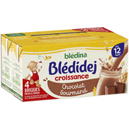 Blédina Blédidej Croissance Chocolat Gourmand dès 12 Mois 4x250ml - lot de 3