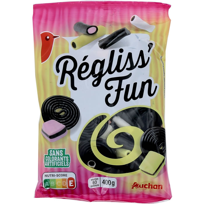 Bonbon Réglisse Mix Auchan 400 G Shoptimise