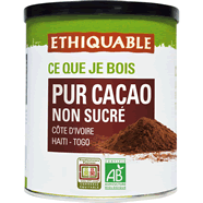  Pur cacao en poudre non sucré bio