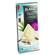  Tablette de chocolat blanc à la noix de coco