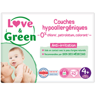 Love & Green Love & Green Couches Écologiques Taille 4+ (9-20 Kg)