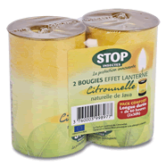  Bougie anti-moustiques effet lanterne Citronnelle