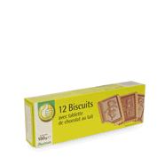 Biscuits petit beurre avec tablette de chocolat au lait