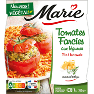  Riz à la tomate et tomate farcies aux légumes micro-ondes