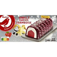  Bûche glacée framboise cassis vanille