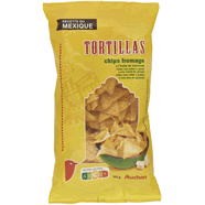 185 g - AUCHAN - Tortilla chips huile tournesol fromage
