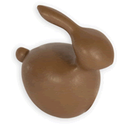  Chocolat au lait moulage lapin garni de petits oeufs