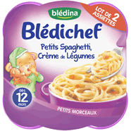  Spaghettis crème de légumes dès 12 mois
