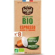  Capsules de café espresso bio N°8