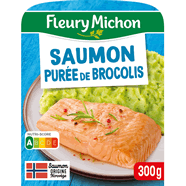  Filet de saumon et sa purée aux brocolis