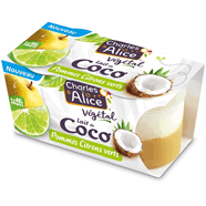  Dessert végétal lait de coco et lit pomme citron
