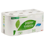  Papier toilette blanc 2 épaisseurs