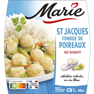  Saint-Jacques, fondue de poireaux et riz basmati
