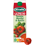  Gazpacho de tomate, menthe et basilic
