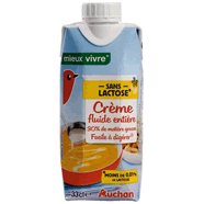  Crème fluide entière sans lactose 30% M.G