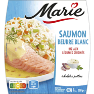  Riz et saumon beurre blanc aux légumes micro-ondes