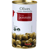  Olives vertes farcies aux poivrons