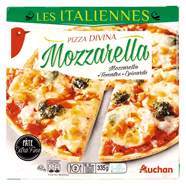  Pizza à la mozzarella, tomates et épinards