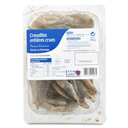  Crevettes crues entières