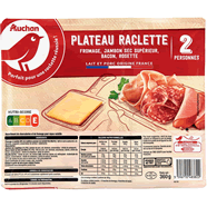  Plateau de fromage à raclette, jambon sec, bacon et rosette