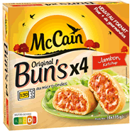  Bun's au jambon et ketchup micro-ondes