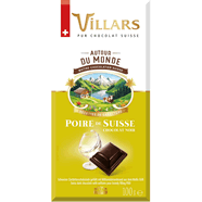 Villars Autour Du Monde - Tablette De Chocolat Noir Liqueur Poire