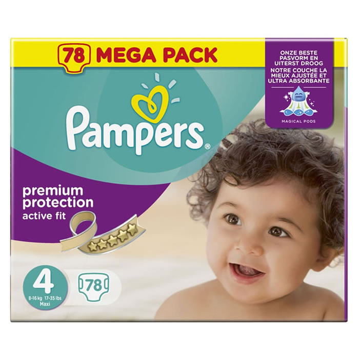 PAMPERS Active Fit Couches taille 4 (8-16 kg