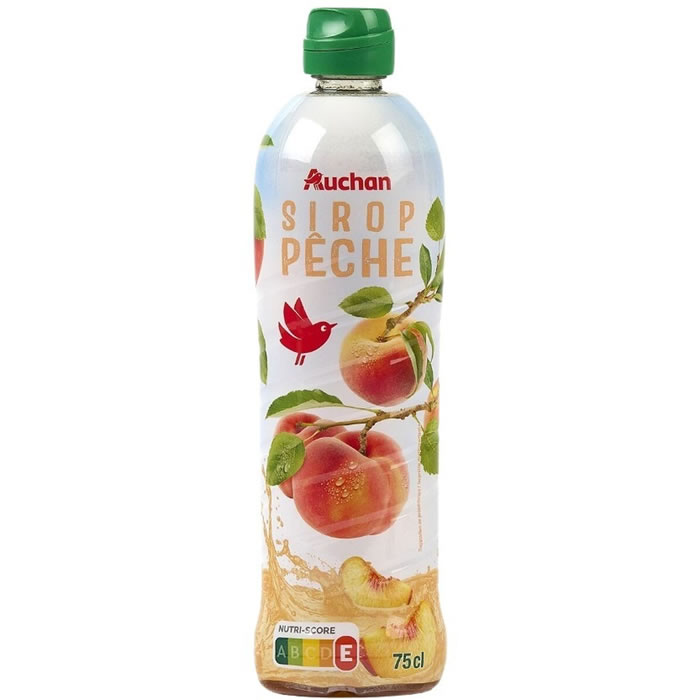 AUCHAN Sirop de pêche