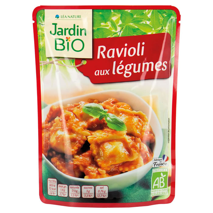 JARDIN BIO Ravioli aux légumes micro-ondes bio