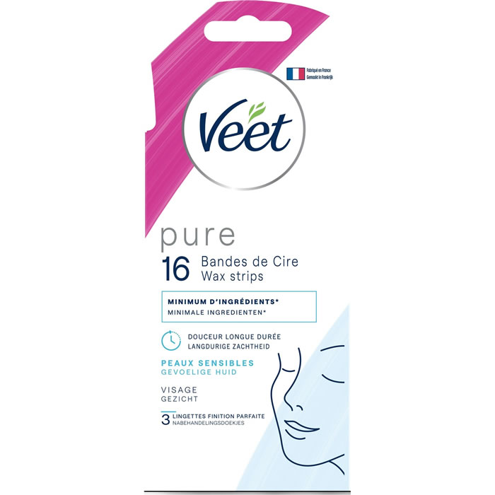 VEET Bande de cire froide peau et visage