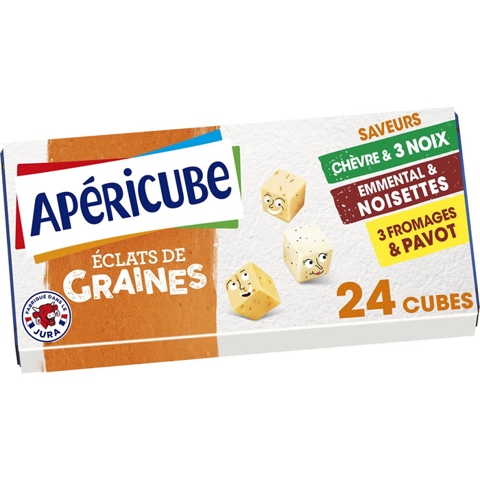 APERICUBE Eclats de Graines 24 cubes de fromage