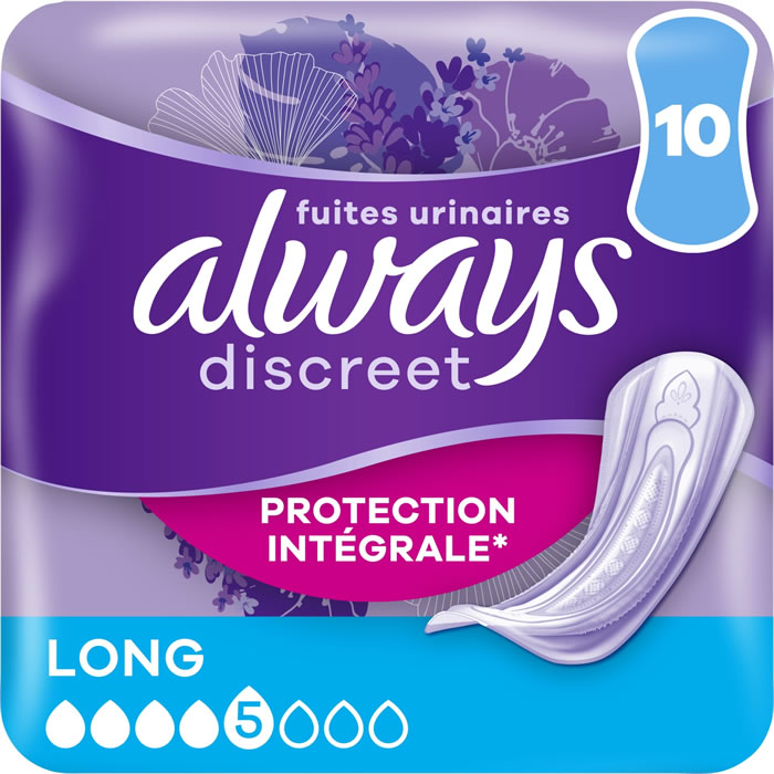 ALWAYS Discreet Serviettes hygiéniques protection intégrale normal