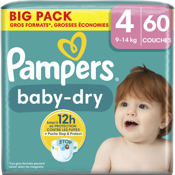 PAMPERS Baby-Dry Couches taille 4 (9-14 kg)