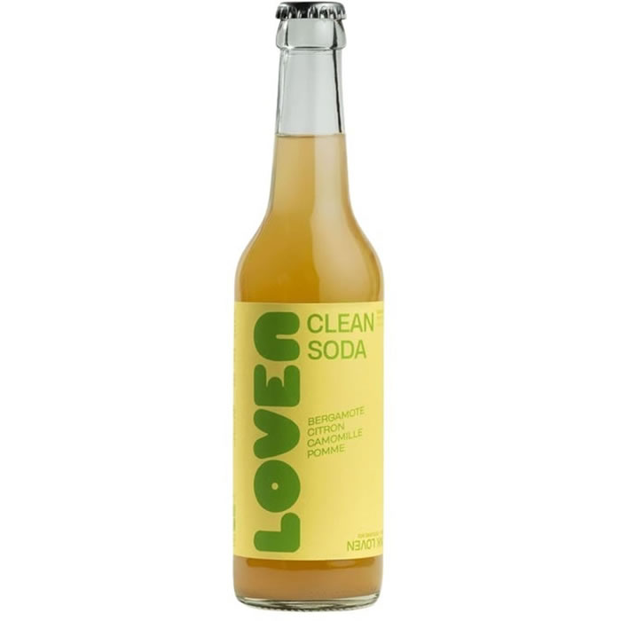 LOVEN Boisson gazeuse à la pomme, citron et bergamote
