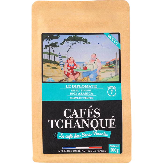 CAFE TCHANQUE Le Diplomate Café moulu pur arabica N°7