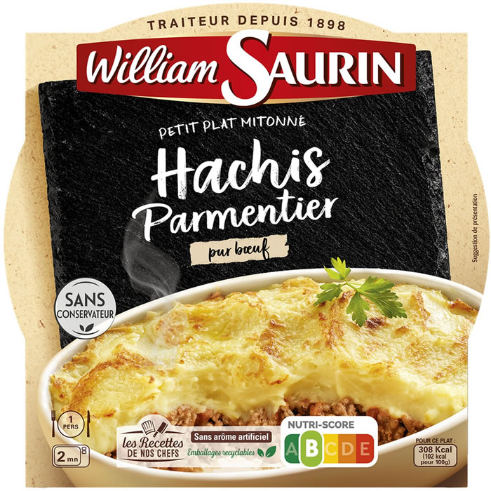 WILLIAM SAURIN Hachis parmentier pur boeuf micro-ondes