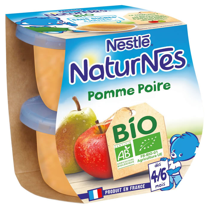 NESTLE NaturNes Bio Pomme et poire bio dès 4 mois