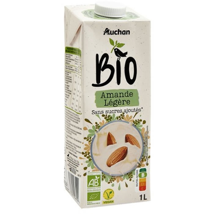 AUCHAN BIO Boisson végétale au lait d'amande bio