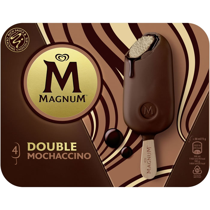 MAGNUM Double Mochaccino Bâtonnets glacés au café et chocolat