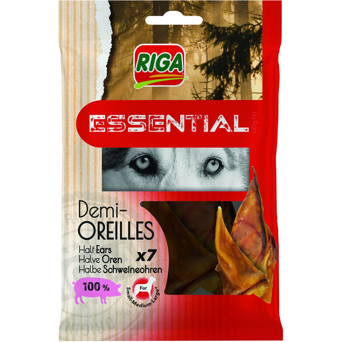 RIGA Essential Demi-oreilles de porc pour chiens