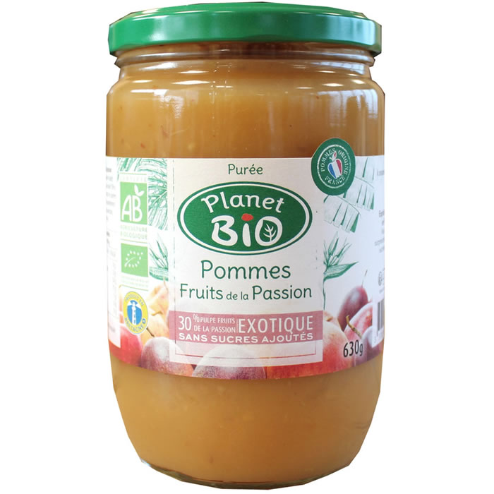 PLANET BIO Dessert pomme passion sans sucres ajoutés bio