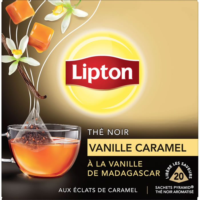 LIPTON Pyramid Thé noir à la vanille de Madagascar et caramel