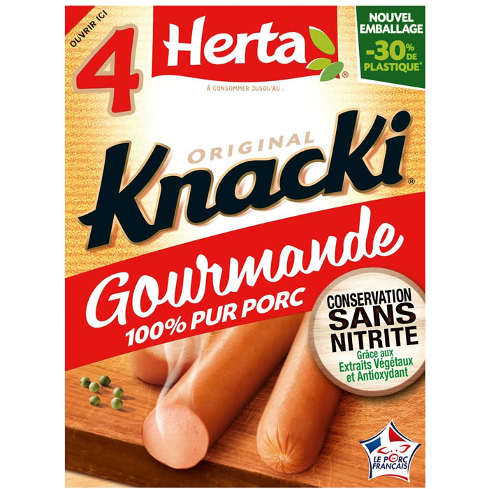 HERTA Knacki Saucisses de Strasbourg sans nitrite