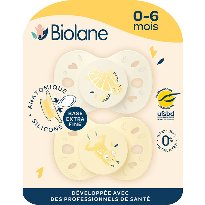 BIOLANE Animaux Tétines 1er âge en silicone