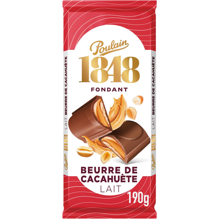 POULAIN Tablette de chocolat au lait avec beurre de cacahuète