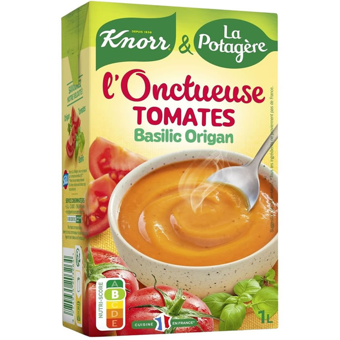 KNORR & La Potagère Soupe à la tomates, basilic et à l'origan