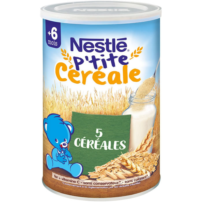 NESTLE P'tite Céréale Céréales en poudre 5 céréales dès 6 mois