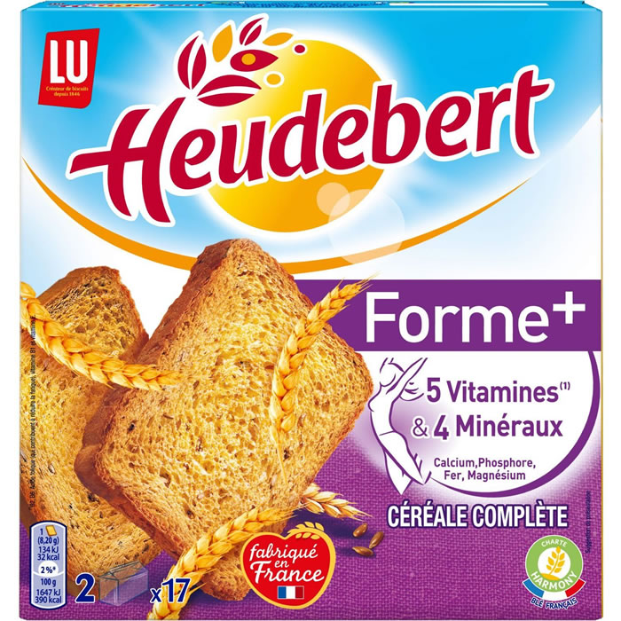 LU : Heudebert - Biscottes aux céréales complètes - chronodrive