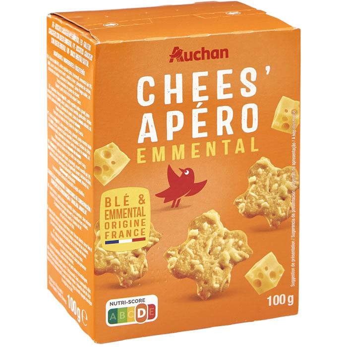 AUCHAN Chees' Apéro Biscuits au fromage