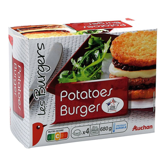 AUCHAN Les Burgers Potatoes burger